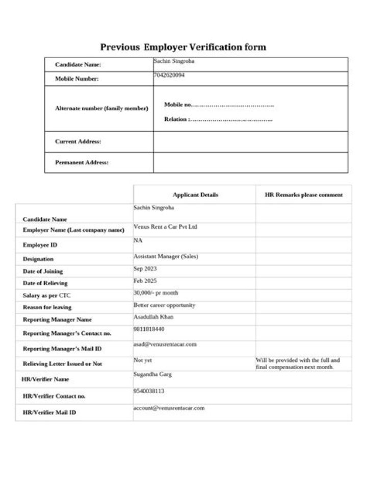Are you disclosing income form previous employer?