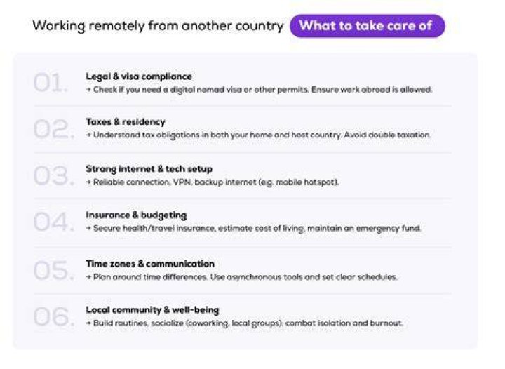 Can employee work remotely from another country?