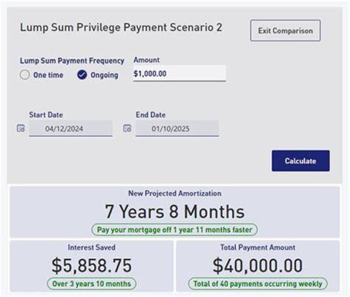 How are lump sum payments calculated?