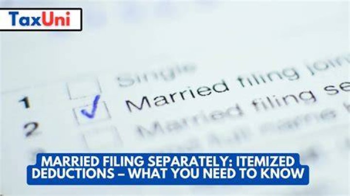 How do you allocate deductions when married filing separately?