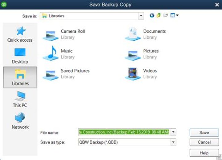 Where are my QuickBooks backup files?
