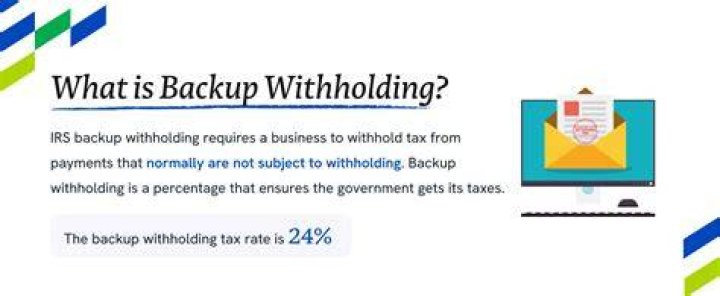 Who does backup withholding apply?